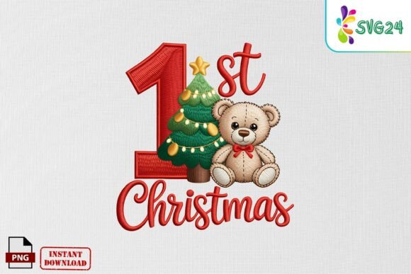 1st Christmas Embroidery PNG Review