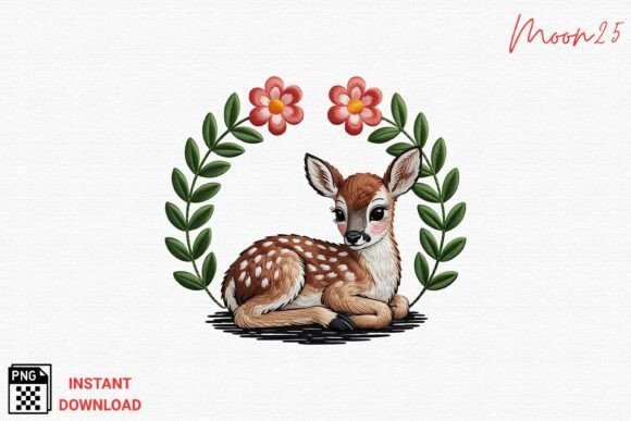 Cute Baby Deer Embroidery PNG Review