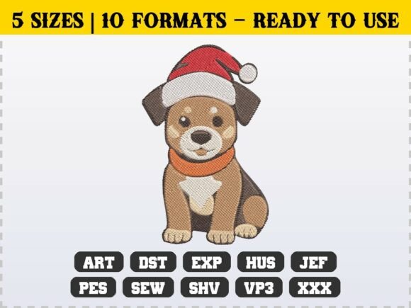 Cute Holiday Puppy Christmas Embroidery Review