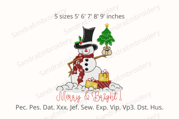 Merry and Bright Snowman Embroidery Review
