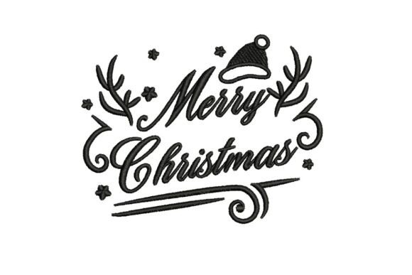 Merry Christmas Calligraphy Embroidery Design Review
