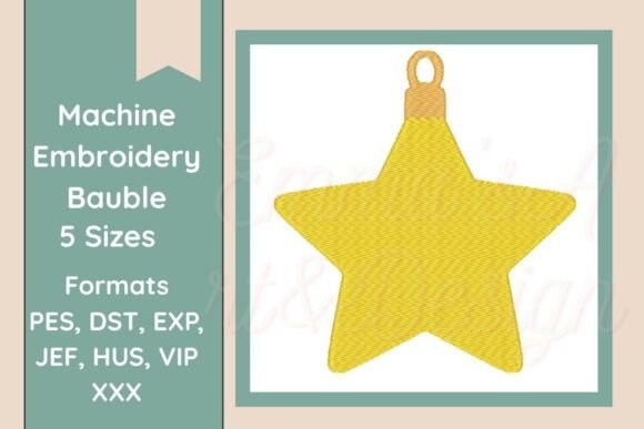 Star Bauble Embroidery for Festive Projects