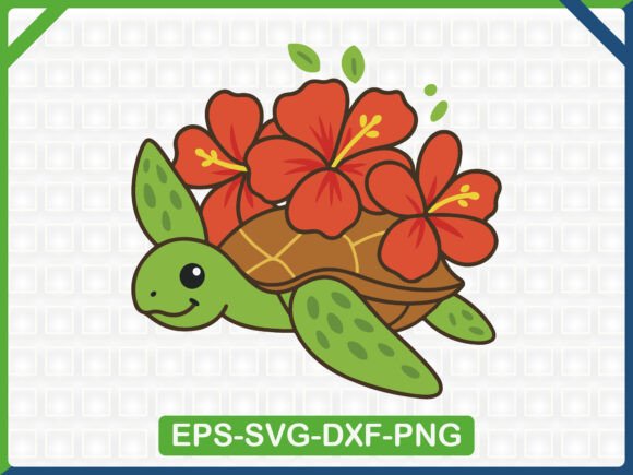Turtle with Hibiscus Embroidery Design Review