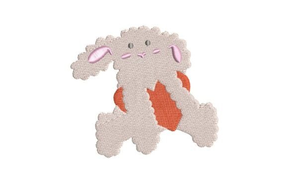 Valentine's Day Bunny Plushie Embroidery Design