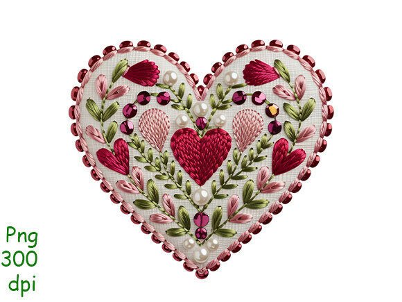Valentive Embroidery Heart PNG Craft Review